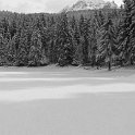 The Fréydières Lake in winter The Fréydières Lake in winter